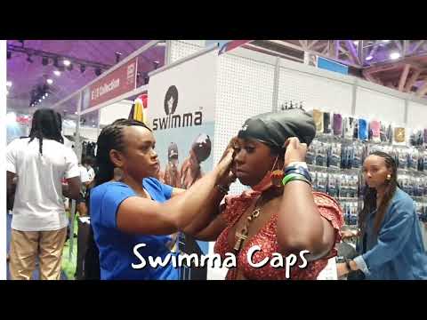Swimma Caps at Essence Fest - Braids + Swimming Caps