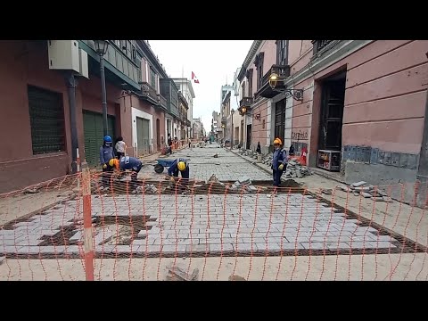 Inicio de la etapa 3 de la peatonalización del centro histórico de Lima | Cuadra 3 del jirón Junín
