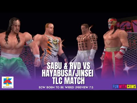 ECW Born to be Wired (Preview 7.1) - RVD/Sabu vs Hayabusa/Jinsei (TLC Match)