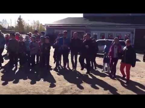 Uppvärmning i Övertorneå i samband med Radio Norrbottens aktivitet Radioaktiv 2015.