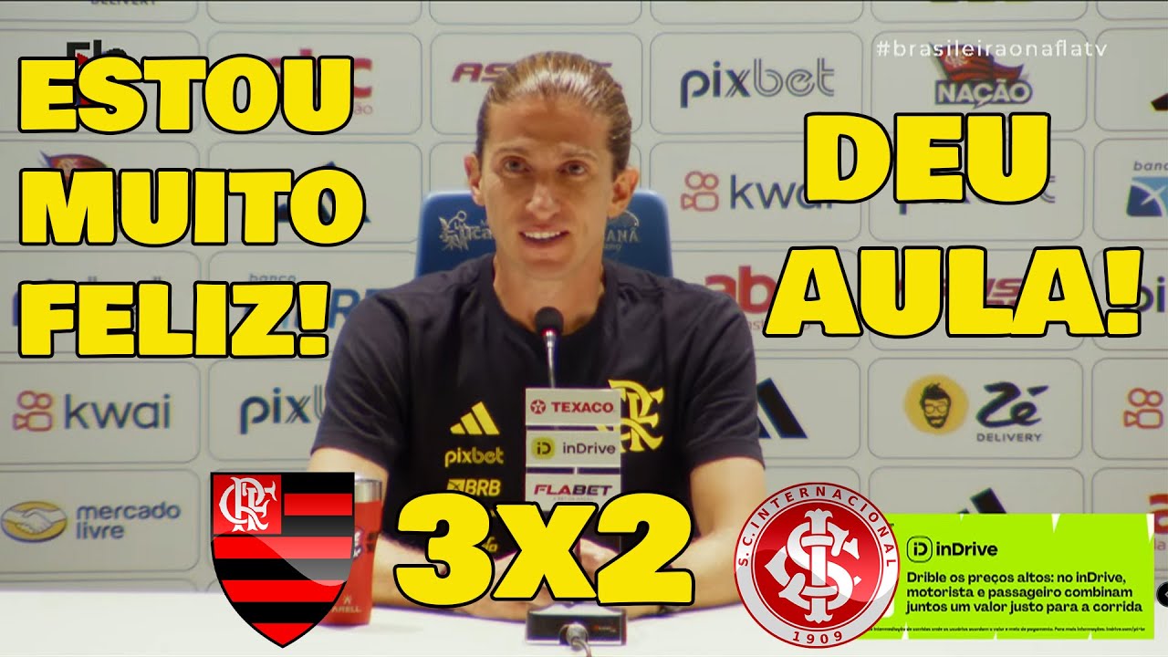 FILIPE LUÍS DEU AULA NA COLETIVA! FLAMENGO 3x2 INTERNACIONAL.