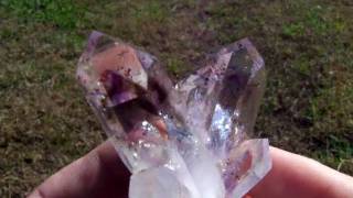 preview picture of video 'Long Brandberg Amethyst Quartz Crystal DOW Cluster'