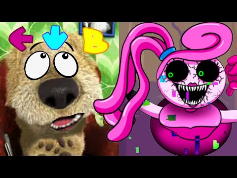 Talking BEN React to Mommy Long Legs Characters | FNF MEME Playground test | Poppy Playtime 2