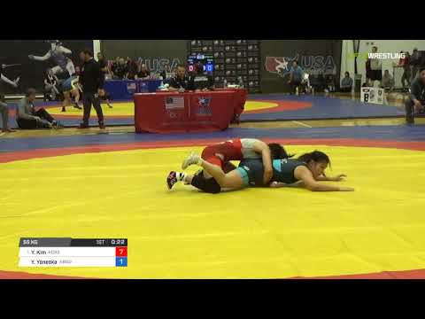 Women's Freestyle 55 Quarter-Finals - Ye Seul Kim (Kore) vs. Yurie Yoneoka (Argo)