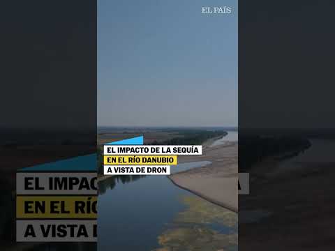Las imágenes que muestran el impacto de la sequía en el río DANUBIO a vista de DRON #shorts