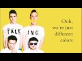 WALK THE MOON - Different Colors (Lyrics)