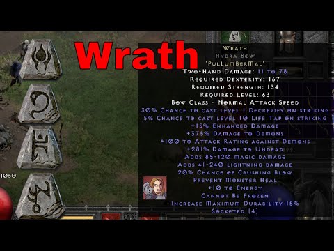 Diablo II Resurrected Rune Words - Wrath (Pul Lum Ber Mal)