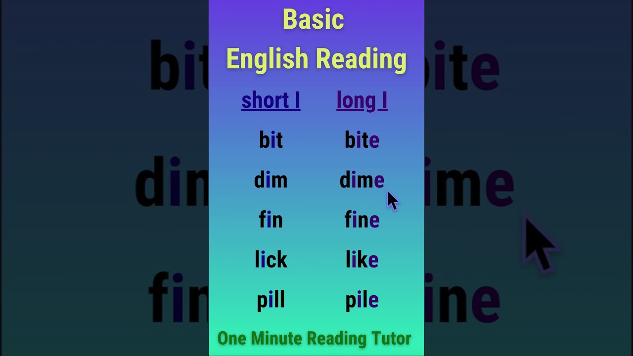 Short I & Silent E-Basic English Reading #americanenglish #readingenglish #americanaccent #reading