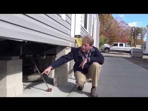 Anchor System: how Manufactured Homes are strapped down with Steel straps and concrete piers.