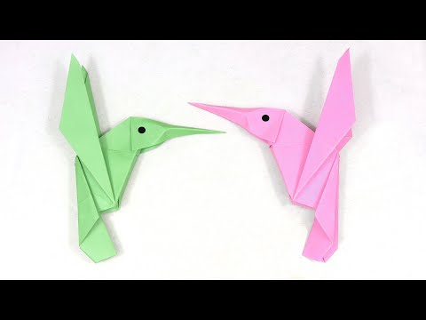 Easy Origami Hummingbird - How to Make Paper Hummingbird