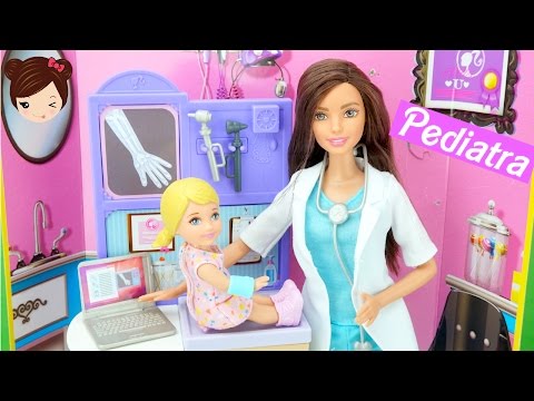 Muñeca Barbie Pediatra - Doctora de bebes y niños  Serie con Muñecas Barbie Video