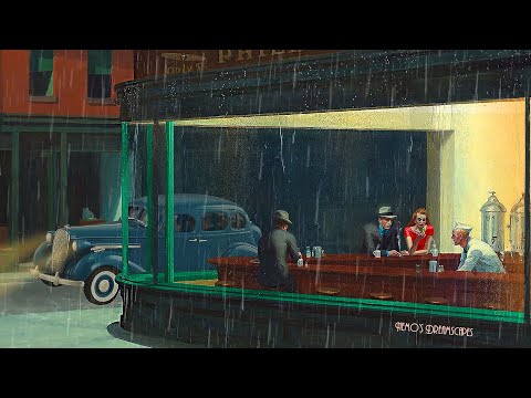 Oldies playing in a coffee shop and it's raining (calming rain sounds, no thunders) 11 HOURS ASMR v5