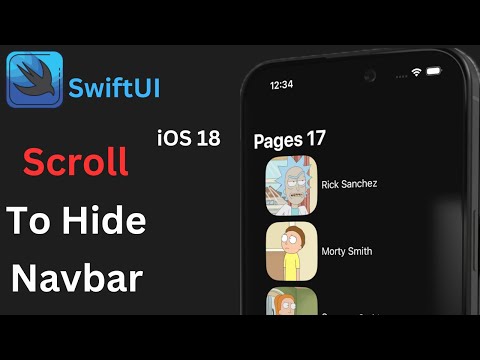 SwiftUI ScrollView Scroll To Hide NavigationBar - iOS 18