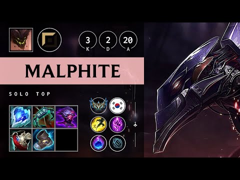 Malphite Top vs Kennen: Killing spree - KR Challenger Patch 14.21