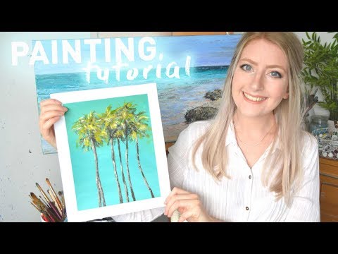 PAINTING TUTORIAL Acrylic Ocean for Beginners | Katie Jobling Art