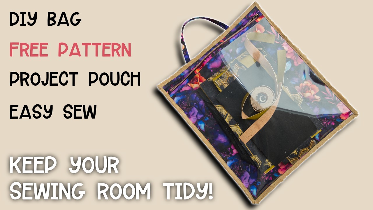 Project Pouch Sewing Tutorial - FREE PATTERN