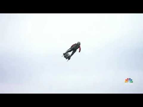 (English)France # 1 jet powered fly board Hoverboard NBC nightly news July 14th 2019