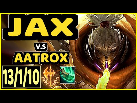 SATORIUS (JAX) vs AATROX - 13/1/10 KDA TOP CHALLENGER GAMEPLAY - EUW
