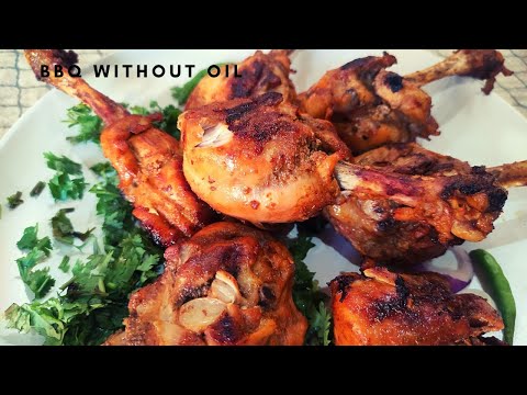 Chicken BBQ Without Oil | Oil Free Chicken Recipe | Easy & Tasty Chicken | Khana Aur Sajana