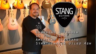 Video thumbnail for Unboxing the Fender 10 for '15 Oiled Ash American Standard Strat by Stang Guitars