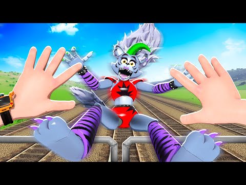 Throwing FNAF Animatronics OFF a MOVING TRAIN! Bonelab VR Mods