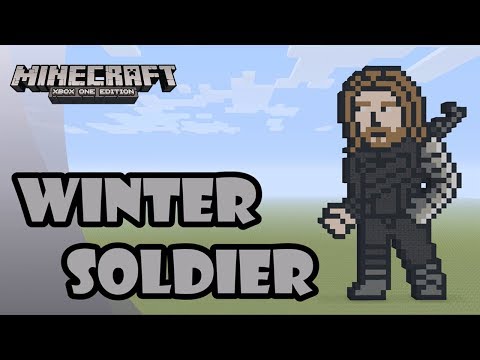 Minecraft: Pixel Art Tutorial and Showcase: White Wolf aka Winter Soldier (Avengers: Infinity War)