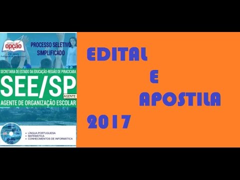 Processo Seletivo Simplificado SEE Piracicaba   Agente de Organização Escolar 2017