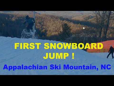 My FIRST successful snowboard jumps at Appalachian Ski Mountain, NC