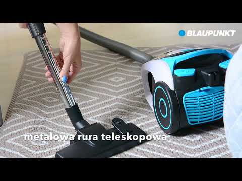 Dulkių siurblys be maišelio Blaupunkt VCC301 (700W, baltos spalvos) video