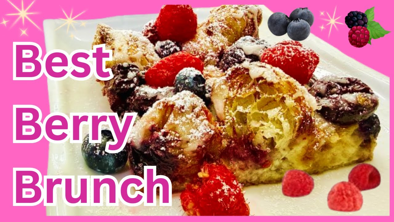 Berry Croissant Breakfast Casserole | Crispy Flaky Top, Creamy Center, Make-Ahead Brunch!