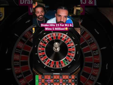 Drake Hits 23 On Roulette For MJ & Wins 5 Million!😳 #drake #roulette #michaeljordan #casino #bigwin