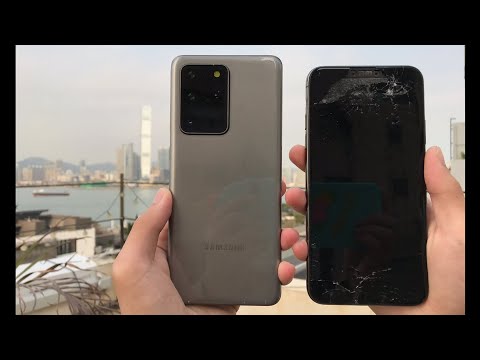 Galaxy S20 Ultra vs IPhone 11 Pro Max drop test (clone) Durability Kings?