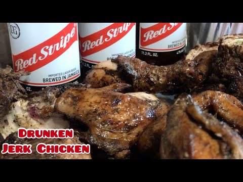 SECRETS FOR DELICIOUS JERK CHICKEN Drunken Jerk Chicken Recipe🇯🇲 #youtubeblack #jamaica #recipe