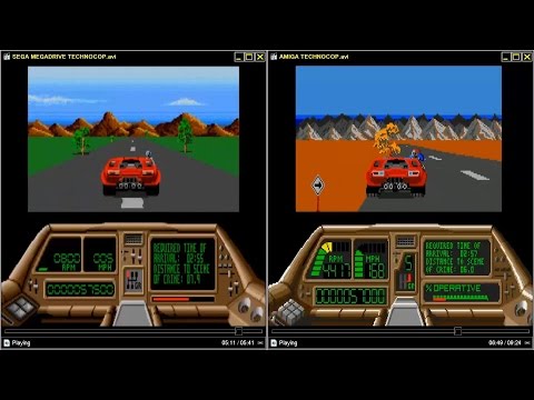LETS HEAR AND SEE TECHNOCOP IN SEGA MEGADRIVE AND AMIGA COMPARE COMPARE
