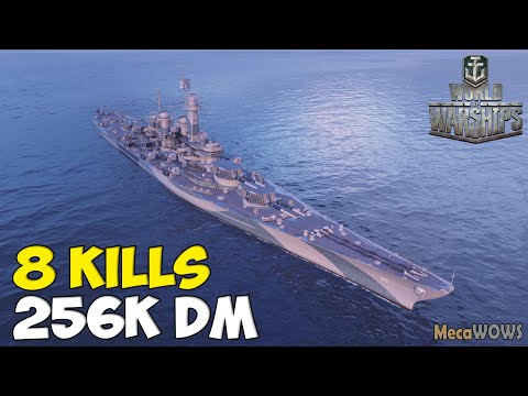 World of WarShips | Ohio | 8 KILLS | 256K Damage - Replay Gameplay 4K 60 fps