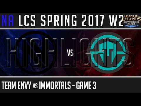 Team Envy vs Immortals Game 3 - NALCS Highlights W2D3 Spring 2017 - NV vs IMT G3