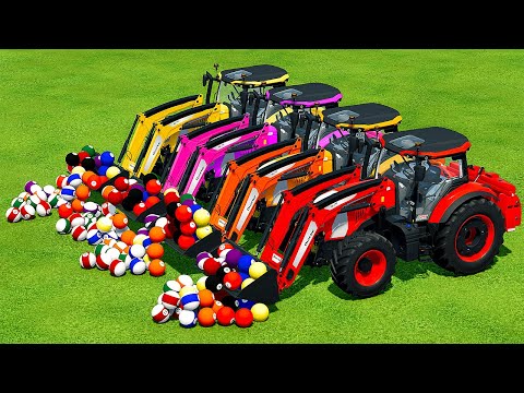 LOAD & TRANSPORT BILLIARD BALLS WITH MC CORMICK TRACTORS - Farming Simulator 22