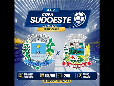 2º JOGO XXIV COPA SUDOESTE DE FUTSAL - FRANCISCO BELTRÃO X HONÓRIO SERPA .