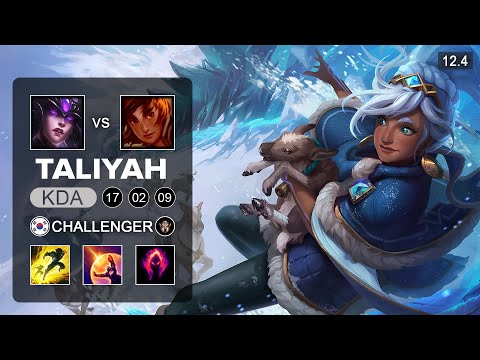 Taliyah Mid vs Syndra - KR Challenger - Season 12 Patch 12.4