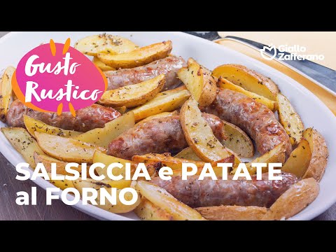 SALSICCIA e PATATE al FORNO - la RICETTA per un SECONDO PIATTO RUSTICO🥰🥔🔥