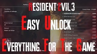 Resident Evil 3 Remake - The Ultimate RE3 Saves Inferno 175K Points Unlock Everything In Game