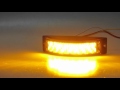 Výstražné oranžové svetlo 12 / 24V -  8x1W LED (138x37mm) - Video Youtube