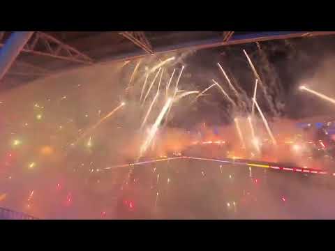 "EL RECIBIMIENTO DE RACING CONTRA CORINTHIANS EN LA COPA SUDAMERICANA" Barra: La Guardia Imperial &bull; Club: Racing Club