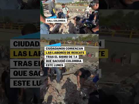CIUDADANOS inician las LABORES de RESCATE tras el TERREMOTO en COLOMBIA #shorts