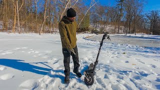 Riding My Electric Scooter In Philly After SNOWSTORM | NAVEE ST3 Pro
