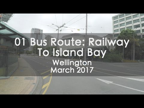 OLD 01 Bus Route From The Railway To Island Bay, Wellington - Timelapse