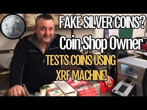 FAKE SILVER COINS? Coin Shop Owner Tests Coins using XRF Machine!