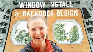 Van Build: Window Install, Wood Panels, Unique Octagonal Window Sills