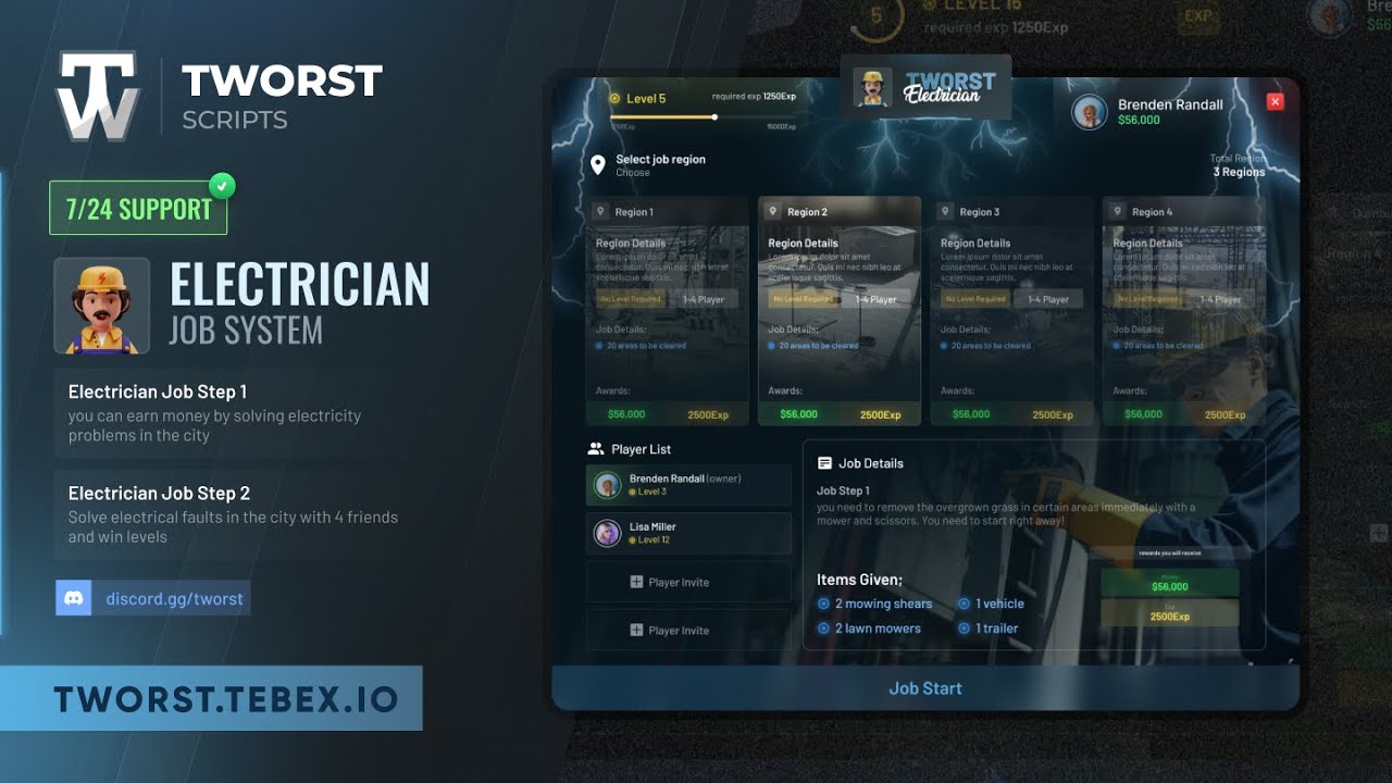 [Multiplayer Electrician Job] ESCROW QB ESX QBOX video 1