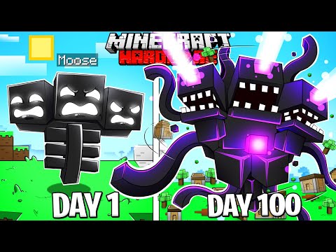 I Survived 100 DAYS as a WITHER GOD in Minecraft!